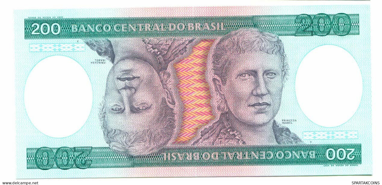 BRASIL 200 CRUZEIROS 1984 UNC Paper Money Banknote #P10859.4 - [11] Emisiones Locales
