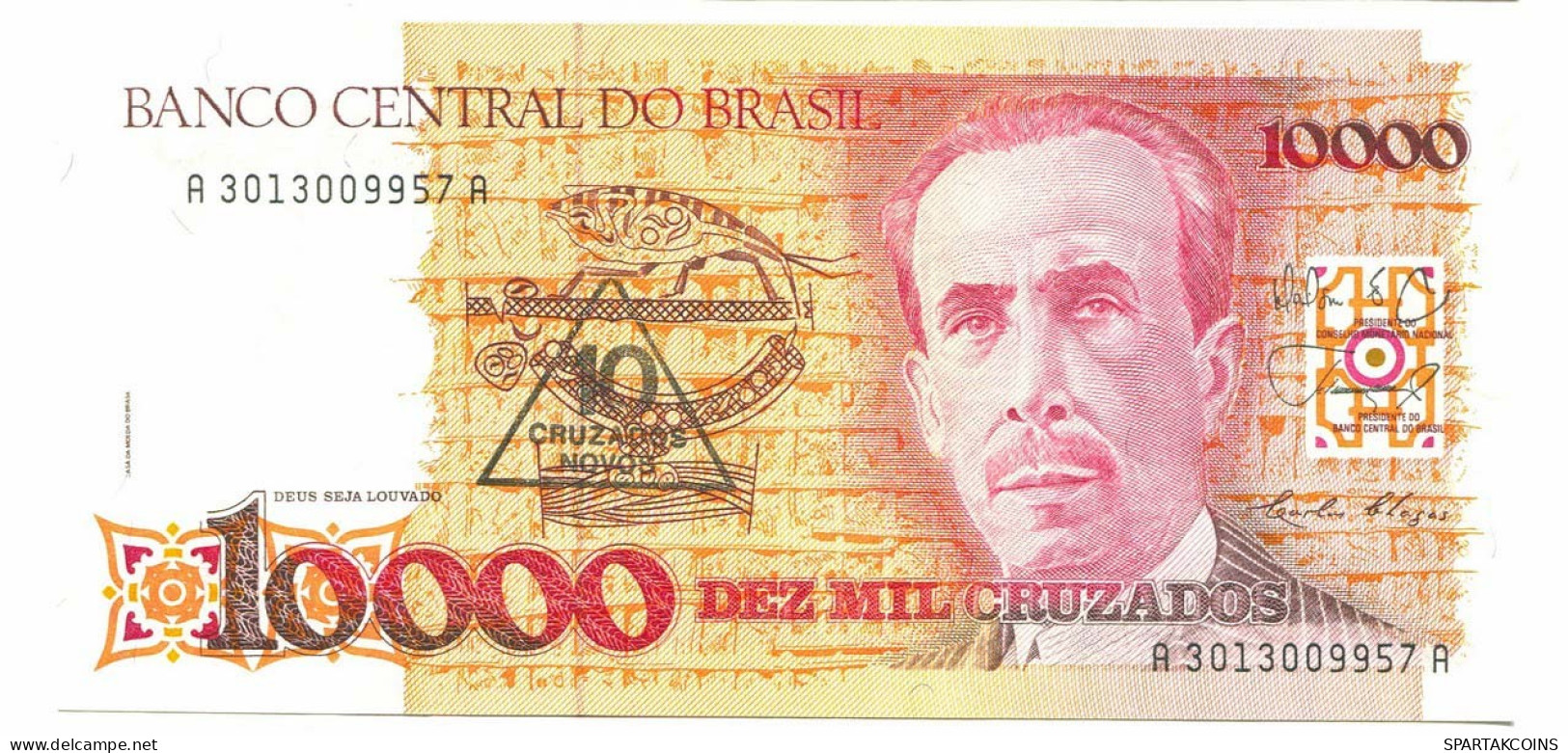 BRASIL 10000 CRUZADOS 1989 UNC Paper Money Banknote #P10885.4 - [11] Local Banknote Issues