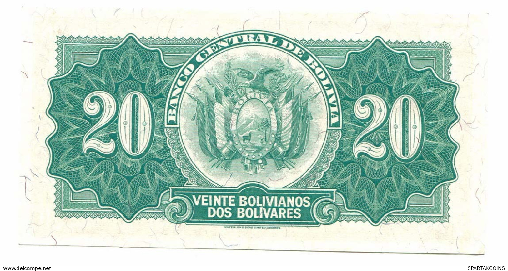 BOLIVIA 20 BOLIVIANOS 1928 SERIE H6 AUNC Paper Money Banknote #P10797.4 - Lokale Ausgaben