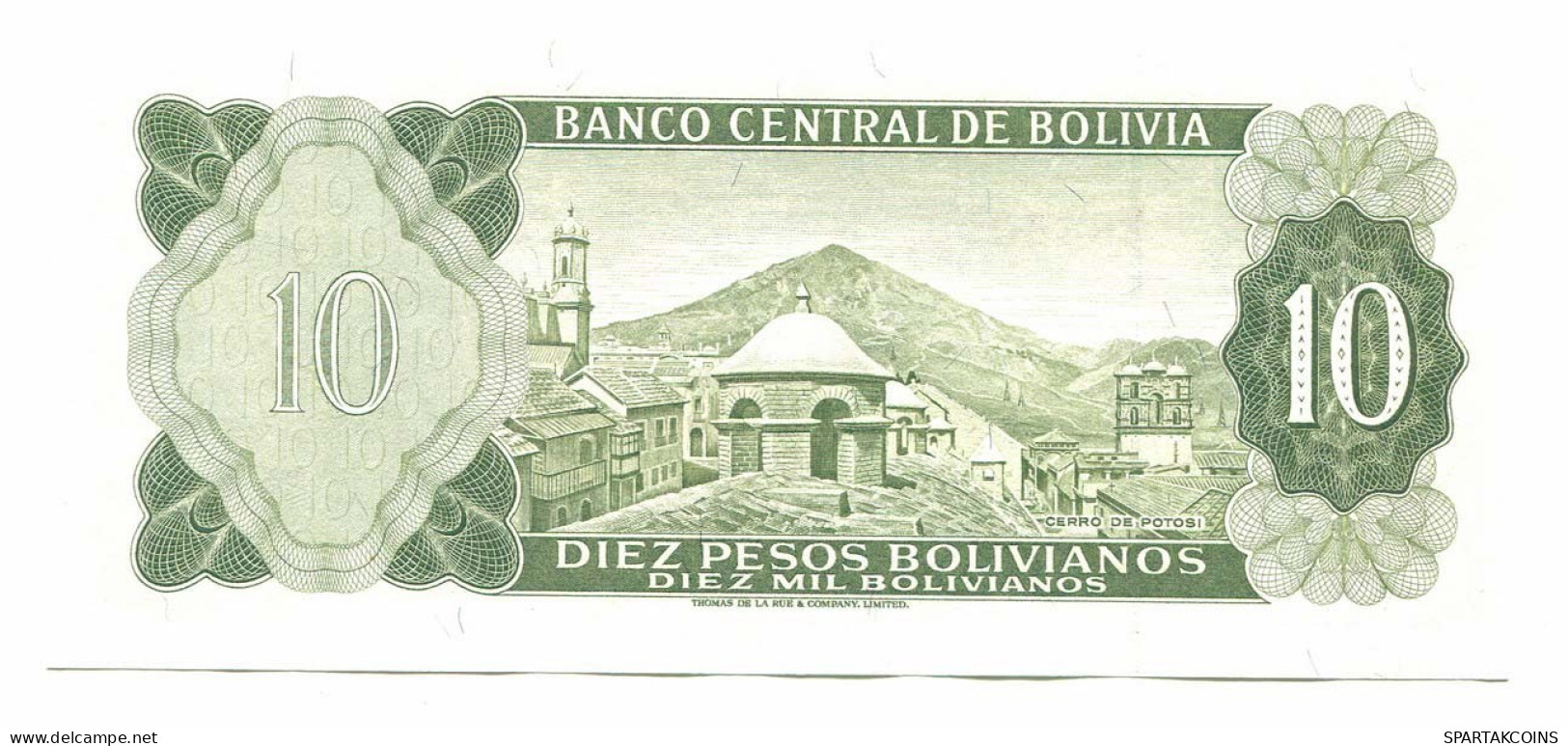 BOLIVIA 10 BOLIVIANOS 1962 SERIE S AUNC Paper Money Banknote #P10793.4 - [11] Emissioni Locali