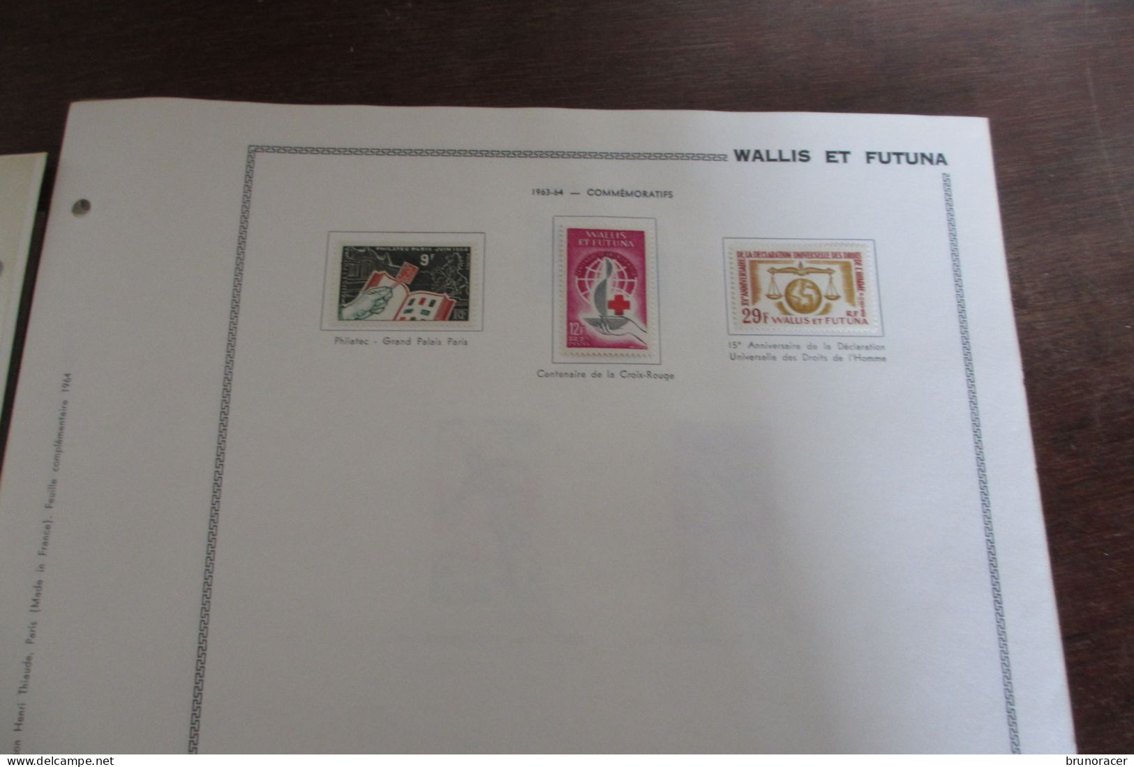 LOT WALLIS & FUTUNA  ANNEES 60 POSTE ET POSTE AERIENNE SUR 5 PAGES D'ALBUM NEUF* COTE 180 EUROS  VOIR SCANS - Ongebruikt