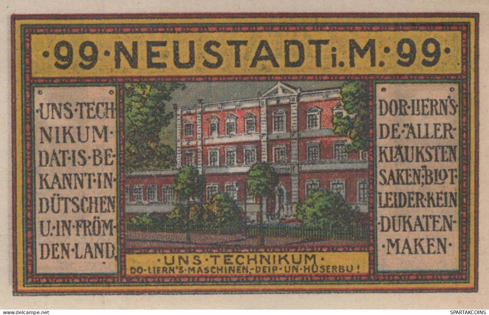 99 PFENNIG 1921 NEU IN MECKLENBURG Mecklenburg-Schwerin DEUTSCHLAND #PF667 - Lokale Ausgaben
