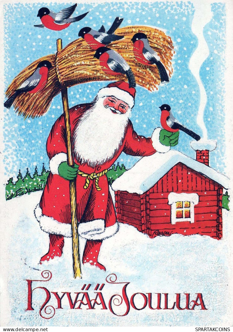 PAPÁ NOEL Feliz Año Navidad Vintage Tarjeta Postal CPSM #PBL480.ES - Santa Claus