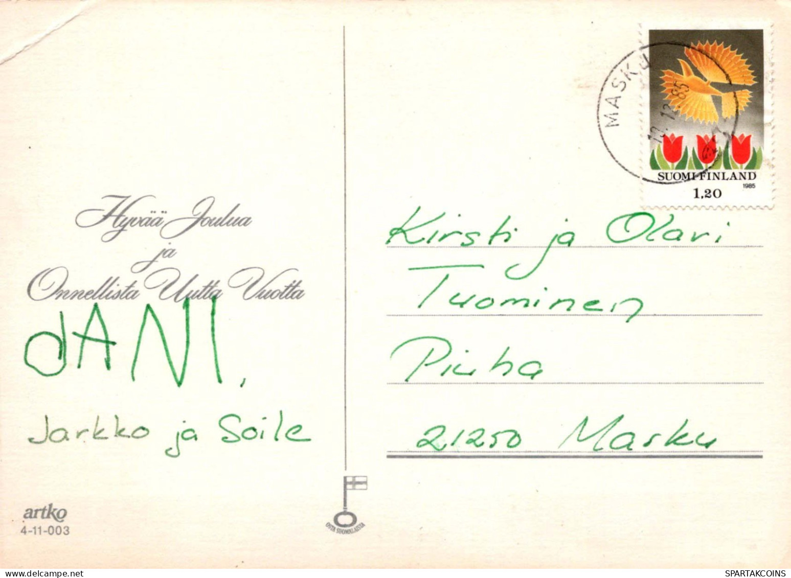 PAPÁ NOEL Feliz Año Navidad Vintage Tarjeta Postal CPSM #PBL290.ES - Santa Claus