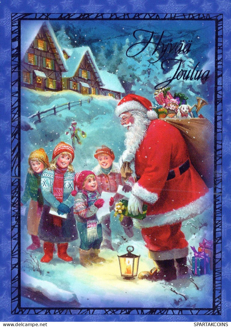 PAPÁ NOEL Feliz Año Navidad Vintage Tarjeta Postal CPSM #PBL415.ES - Santa Claus