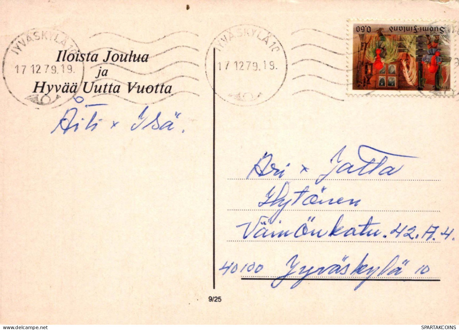 PAPÁ NOEL Feliz Año Navidad Vintage Tarjeta Postal CPSM #PBL229.ES - Santa Claus