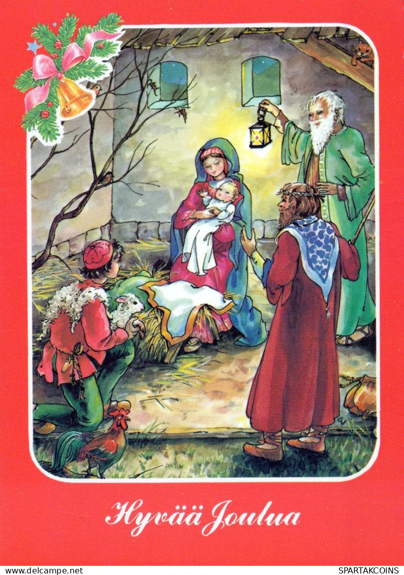 Virgen María Virgen Niño JESÚS Navidad Religión Vintage Tarjeta Postal CPSM #PBB822.ES - Vergine Maria E Madonne