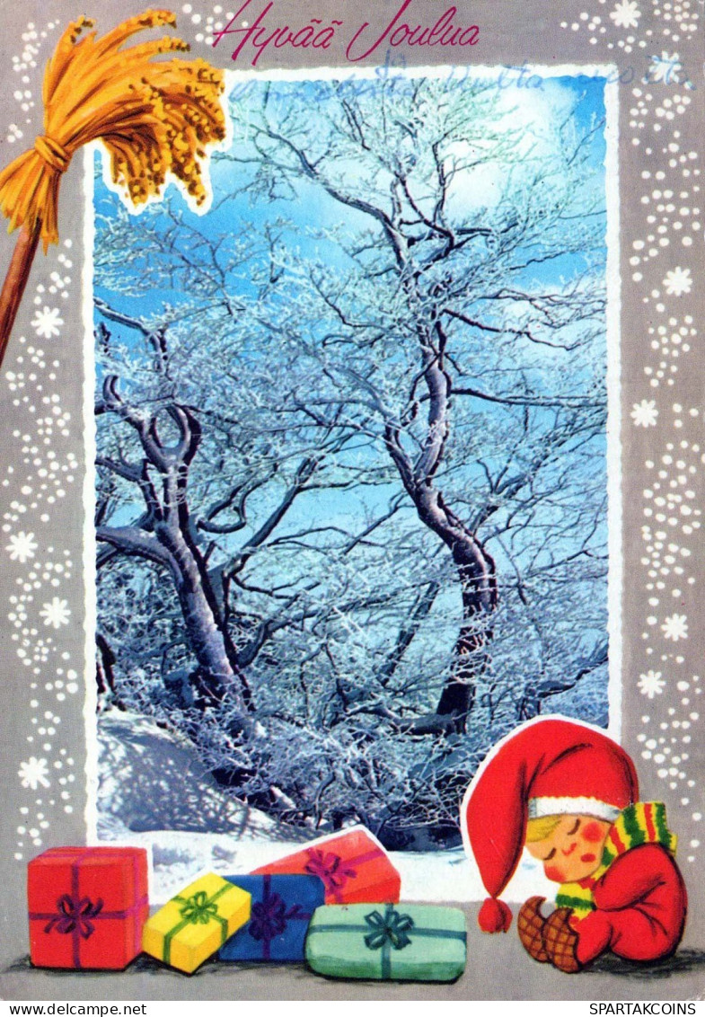 PAPÁ NOEL Feliz Año Navidad Vintage Tarjeta Postal CPSM #PAV680.ES - Santa Claus