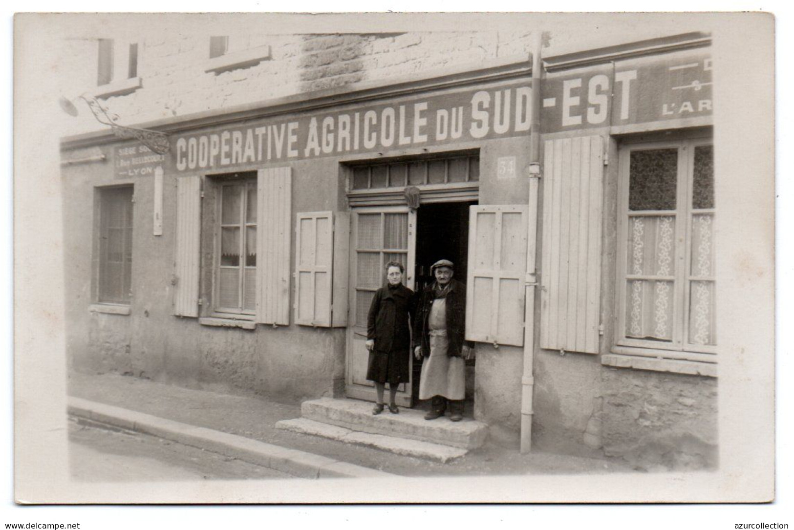 Devanture De La Coopérative Agricole Du Sud-Est. Carte Photo Animée Non Située - Shops