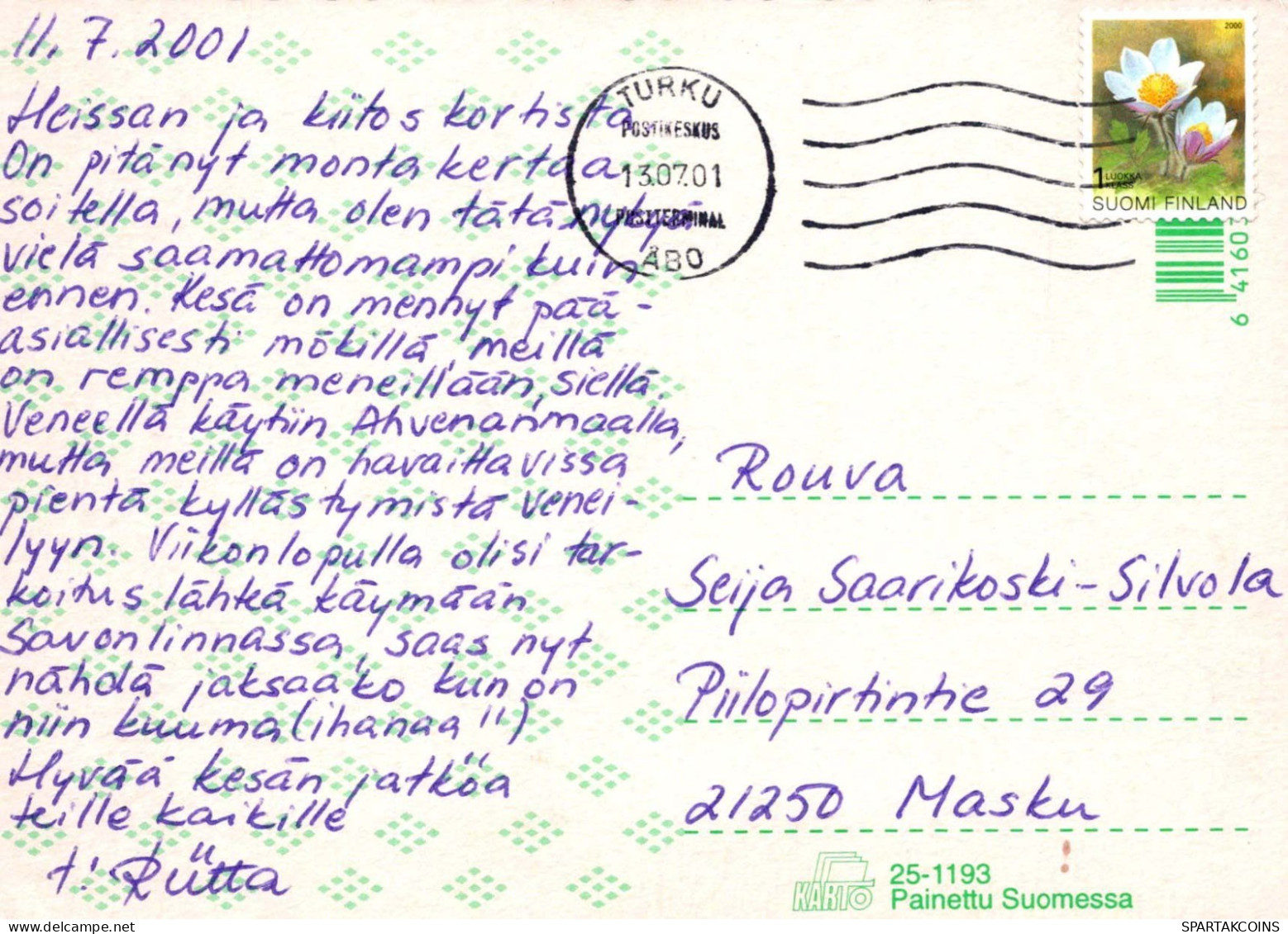 FLORES Vintage Tarjeta Postal CPSM #PAR181.ES - Flowers