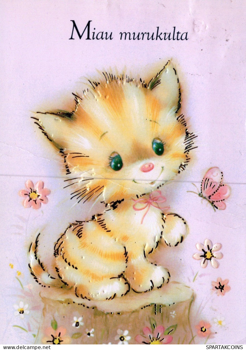 GATO GATITO Animales Vintage Tarjeta Postal CPSM #PAM224.ES - Cats