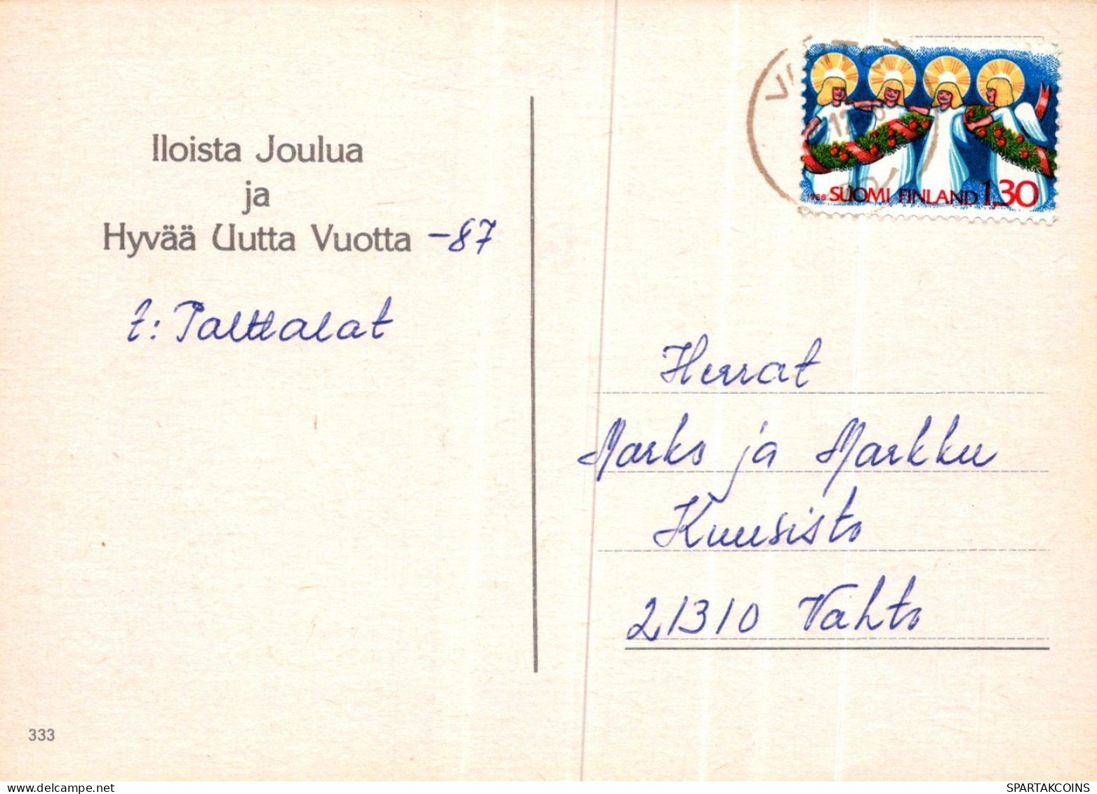 PAPÁ NOEL NAVIDAD Fiesta Vintage Tarjeta Postal CPSM #PAK693.ES - Santa Claus