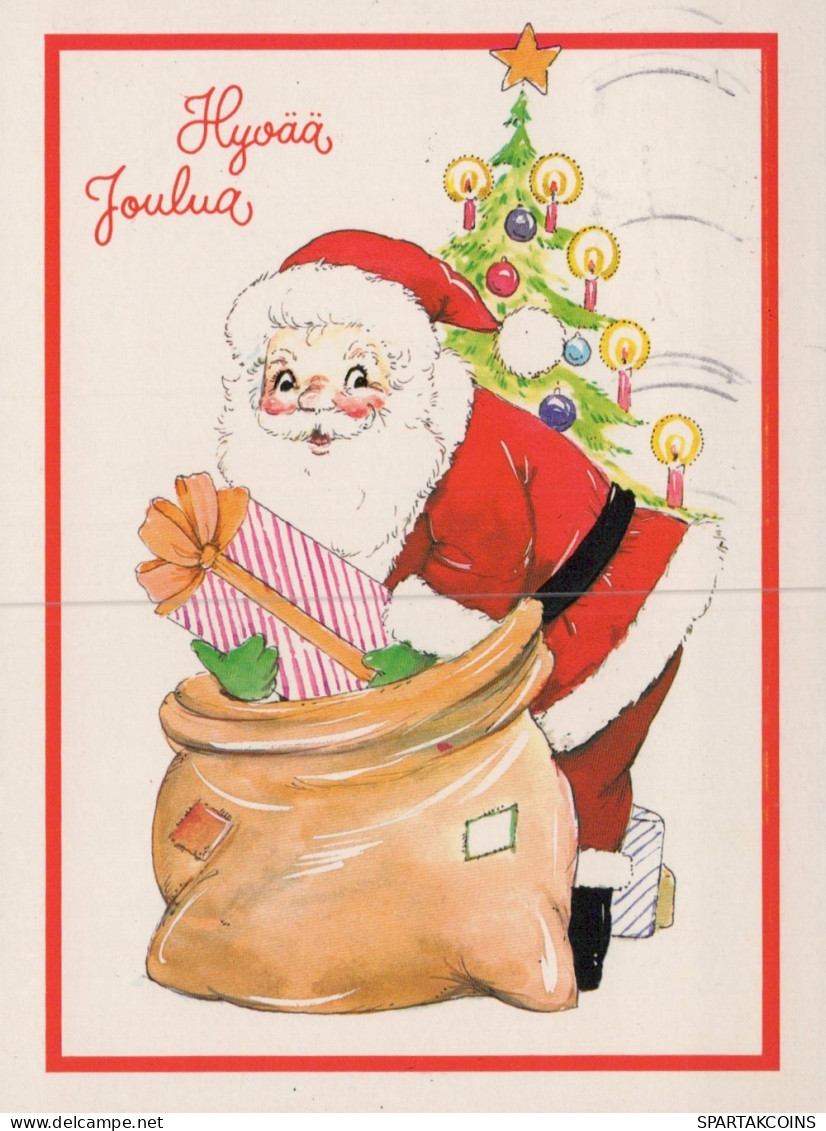 PAPÁ NOEL NAVIDAD Fiesta Vintage Tarjeta Postal CPSM #PAK826.ES - Santa Claus