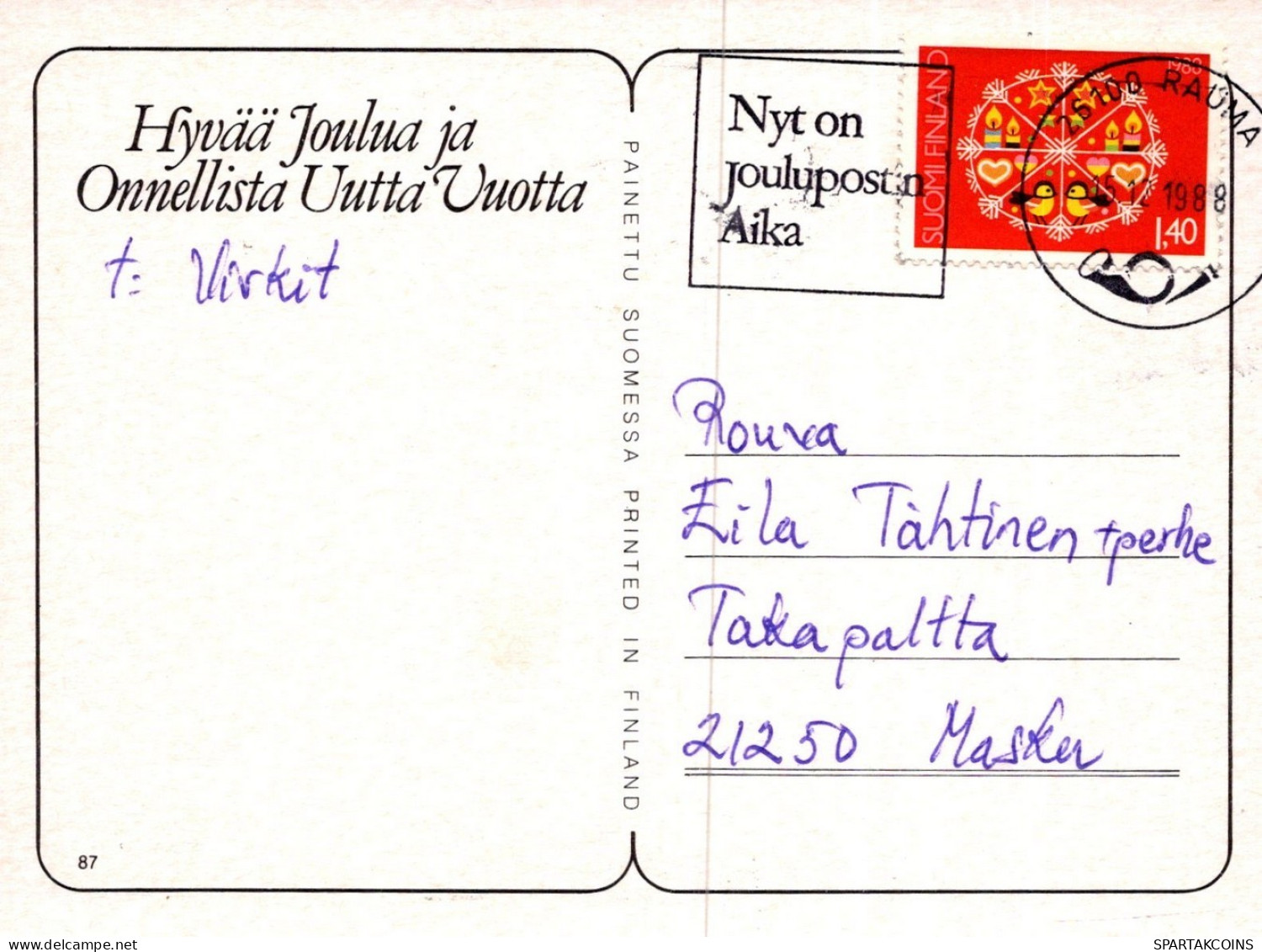 PAPÁ NOEL NAVIDAD Fiesta Vintage Tarjeta Postal CPSM #PAK826.ES - Santa Claus