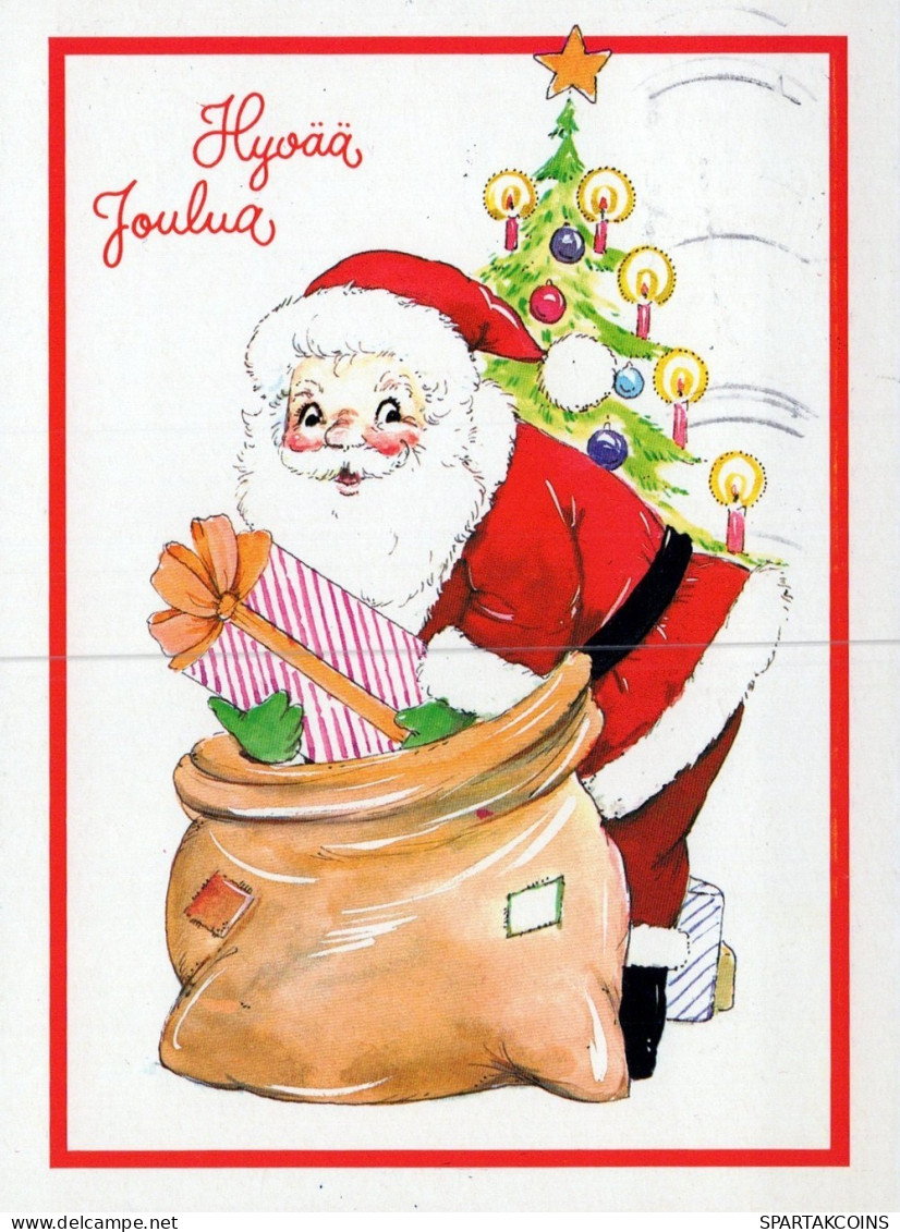 PAPÁ NOEL NAVIDAD Fiesta Vintage Tarjeta Postal CPSM #PAK826.ES - Santa Claus