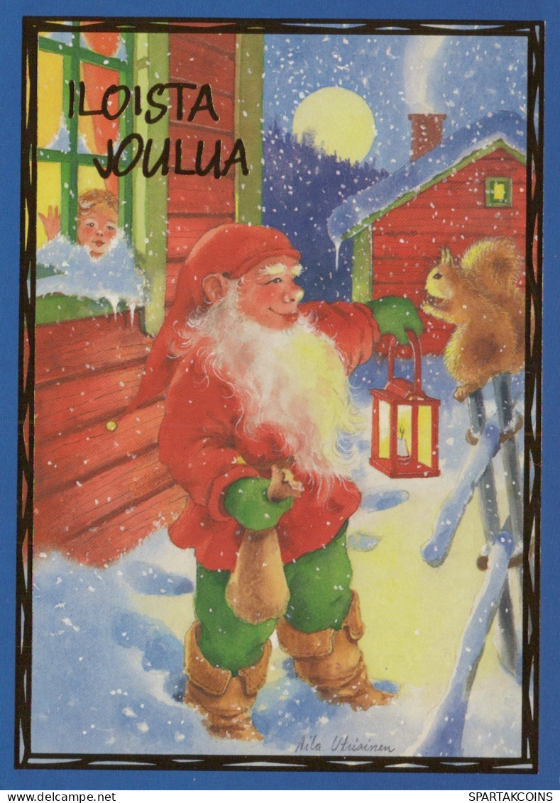 PAPÁ NOEL NAVIDAD Fiesta Vintage Tarjeta Postal CPSM #PAK558.ES - Santa Claus