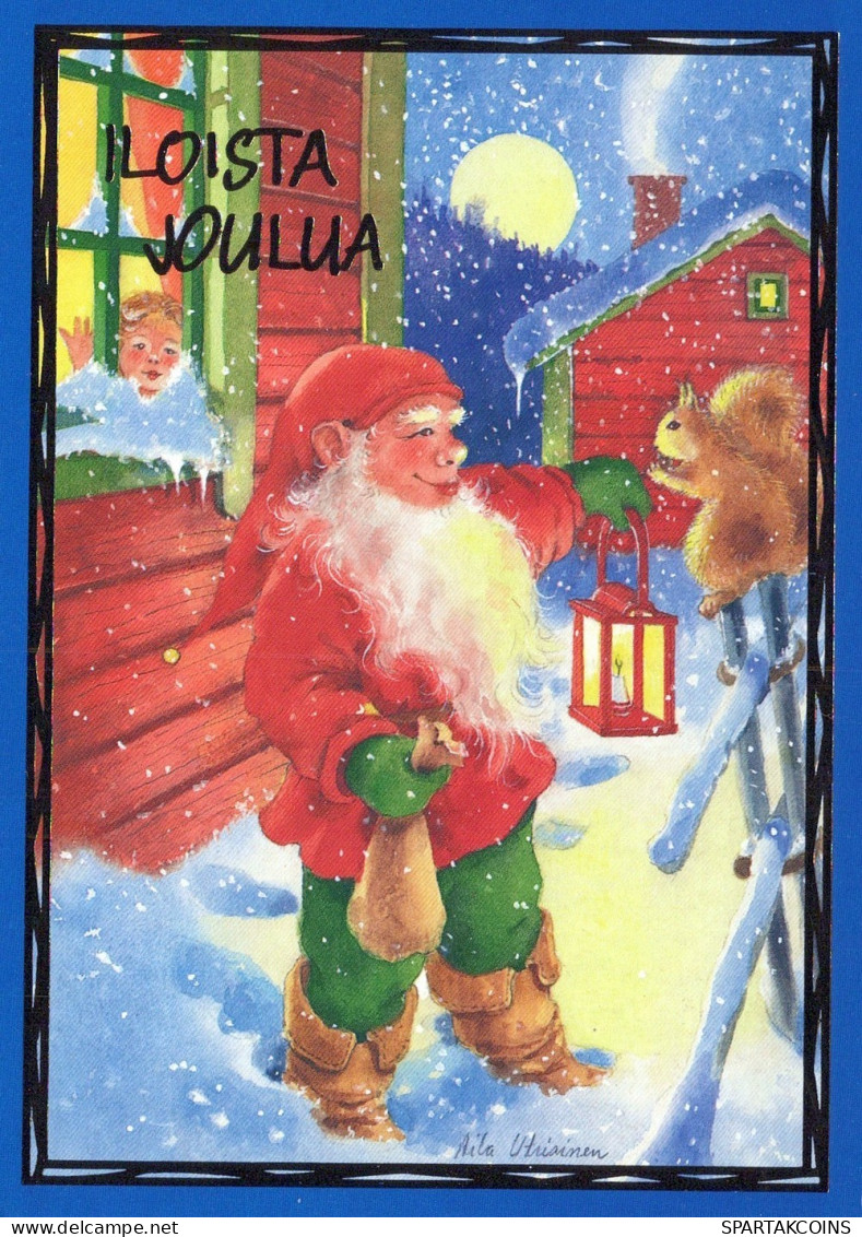 PAPÁ NOEL NAVIDAD Fiesta Vintage Tarjeta Postal CPSM #PAK558.ES - Santa Claus