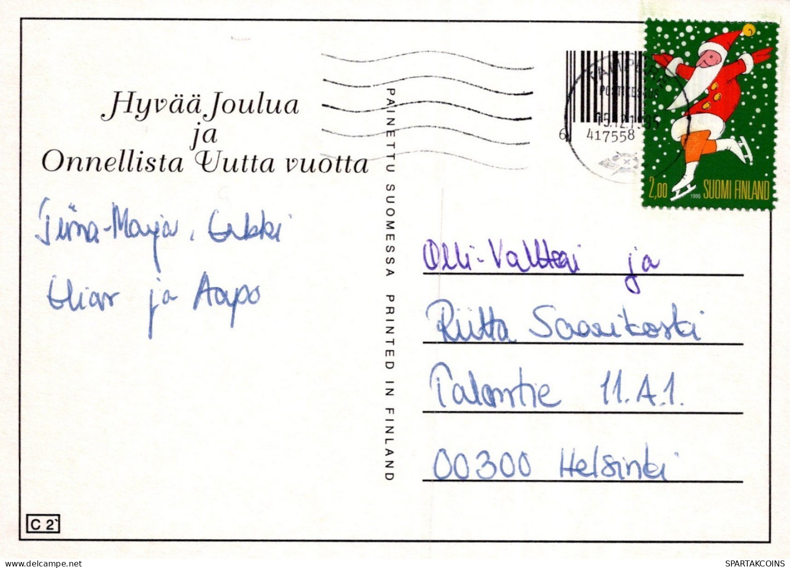 PAPÁ NOEL NAVIDAD Fiesta Vintage Tarjeta Postal CPSM #PAJ996.ES - Santa Claus