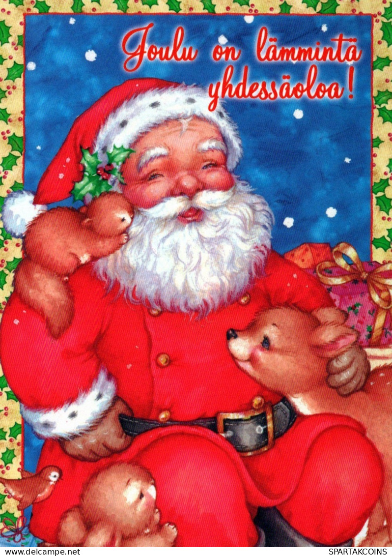 PAPÁ NOEL NAVIDAD Fiesta Vintage Tarjeta Postal CPSM #PAJ787.ES - Santa Claus