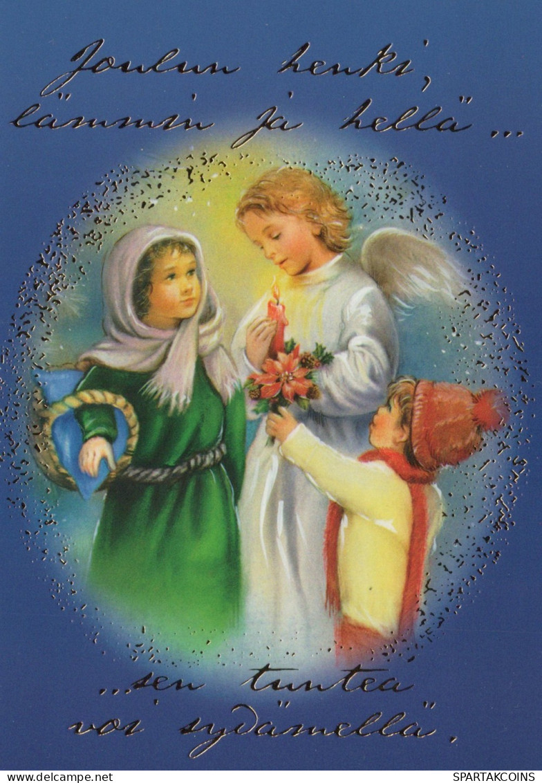 ÁNGEL NAVIDAD Vintage Tarjeta Postal CPSM #PAJ190.ES - Angels