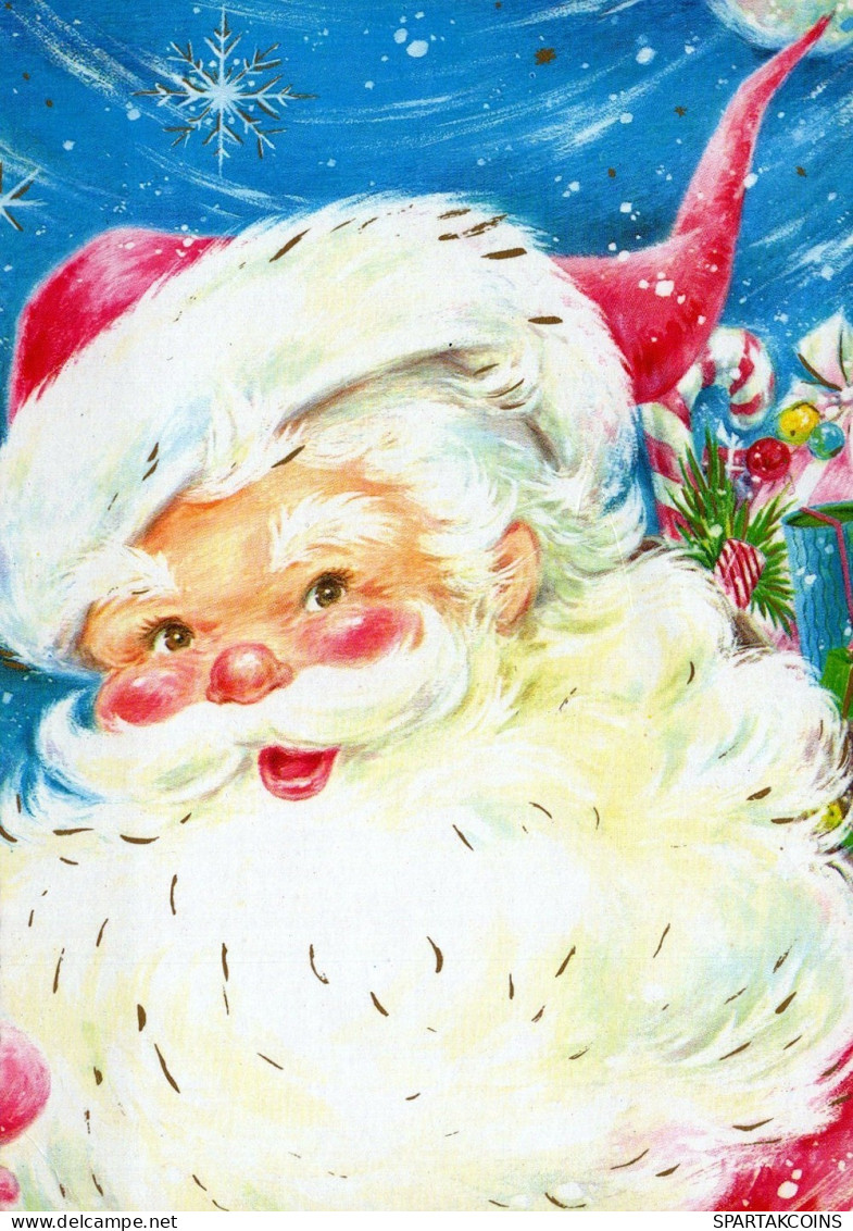 PAPÁ NOEL NAVIDAD Fiesta Vintage Tarjeta Postal CPSM #PAJ855.ES - Santa Claus