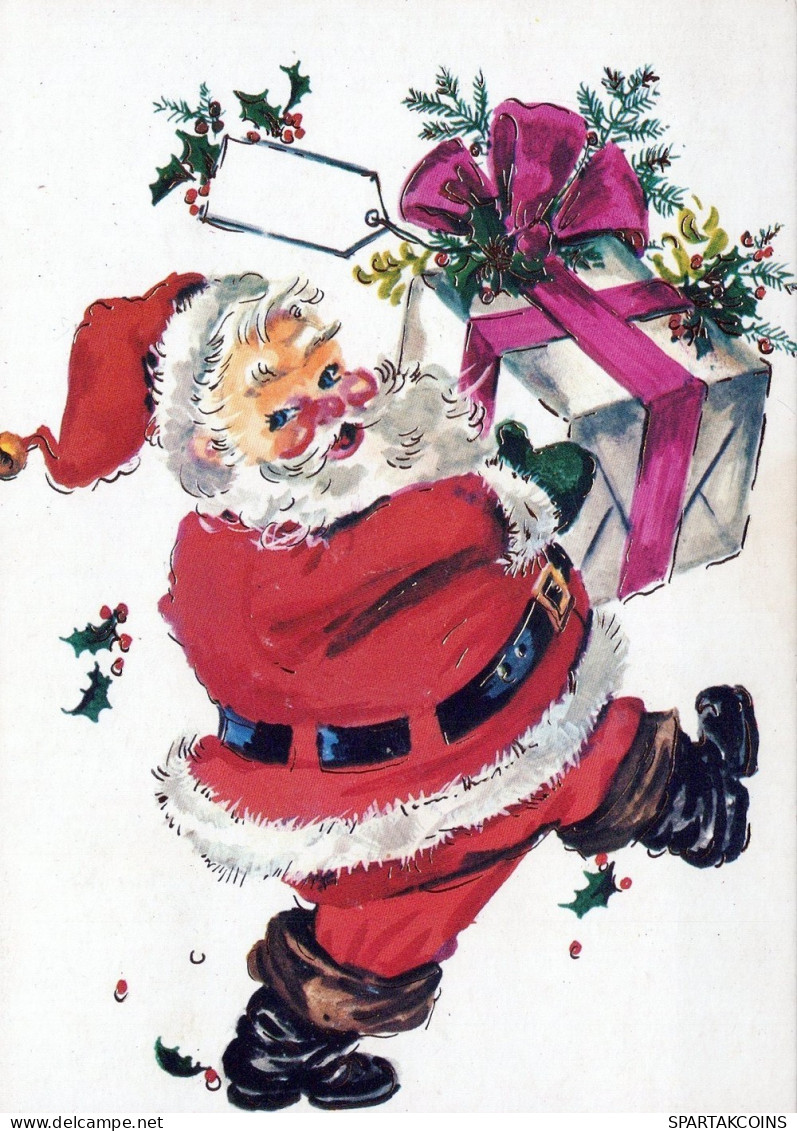 PAPÁ NOEL NAVIDAD Fiesta Vintage Tarjeta Postal CPSM #PAJ650.ES - Santa Claus