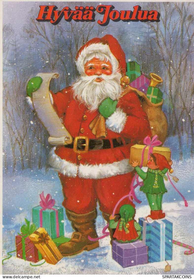 PAPÁ NOEL NAVIDAD Fiesta Vintage Tarjeta Postal CPSM #PAJ581.ES - Santa Claus