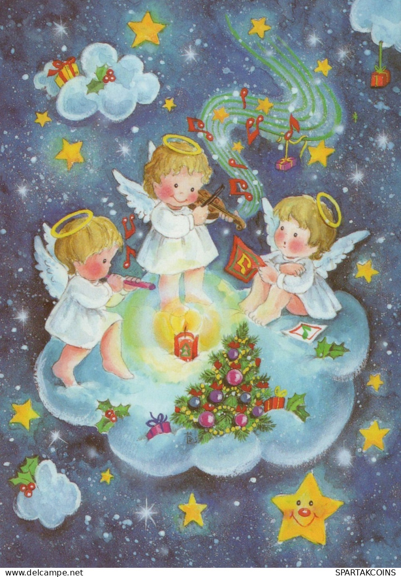 ÁNGEL NAVIDAD Vintage Tarjeta Postal CPSM #PAH563.ES - Angels