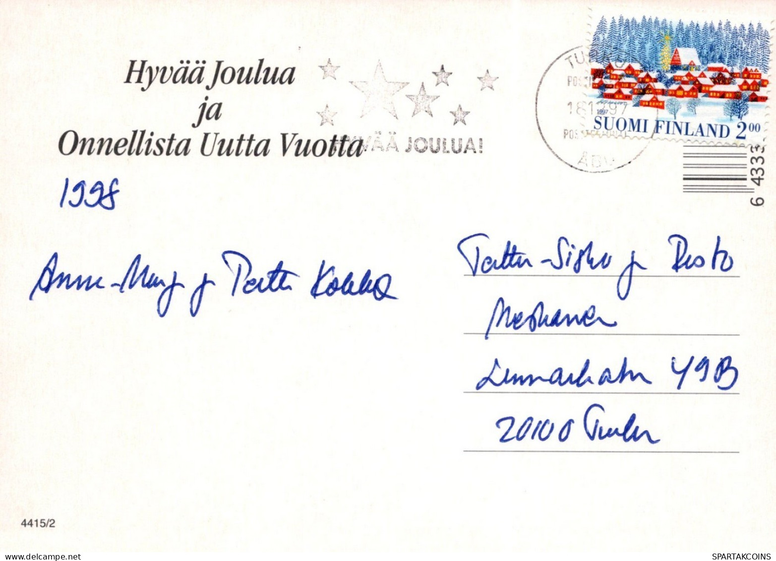 ÁNGEL NAVIDAD Vintage Tarjeta Postal CPSM #PAH372.ES - Engel