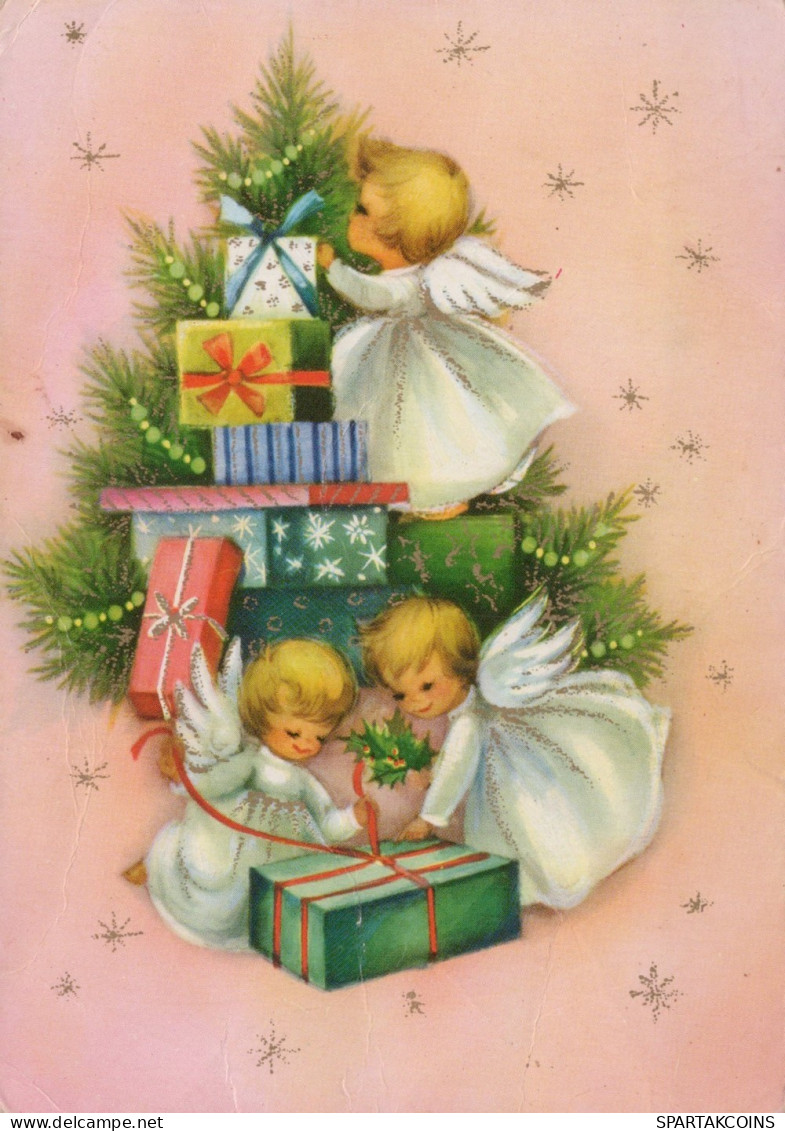 ÁNGEL NAVIDAD Vintage Tarjeta Postal CPSM #PAG929.ES - Angels