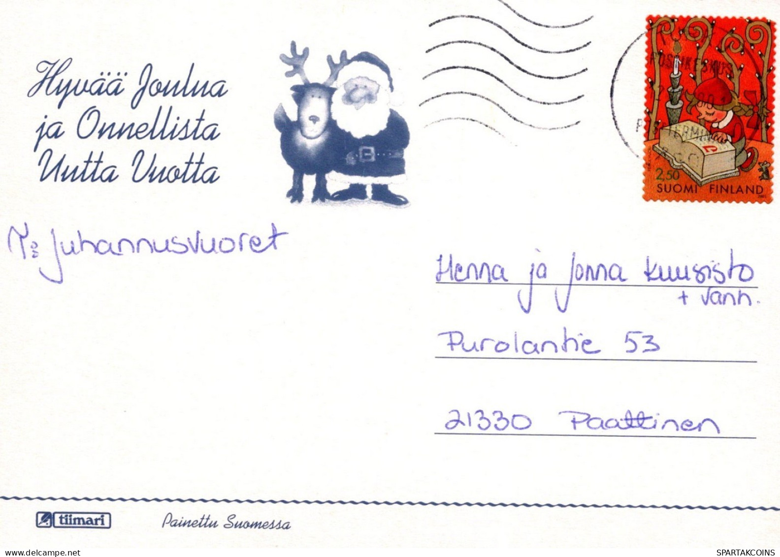 ÁNGEL NAVIDAD Vintage Tarjeta Postal CPSM #PAG867.ES - Angels