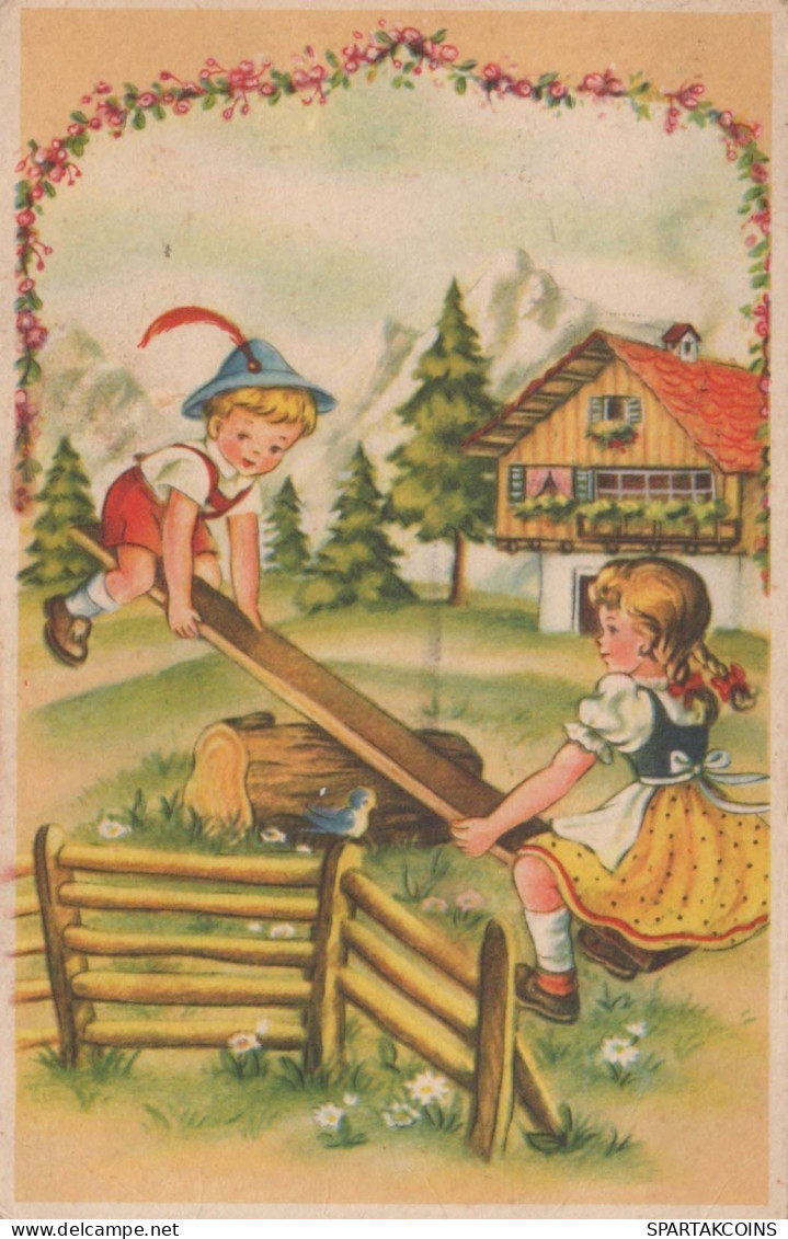 CHILDREN CHILDREN Scene S Landscapes Vintage Postcard CPSMPF #PKG773.GB - Escenas & Paisajes