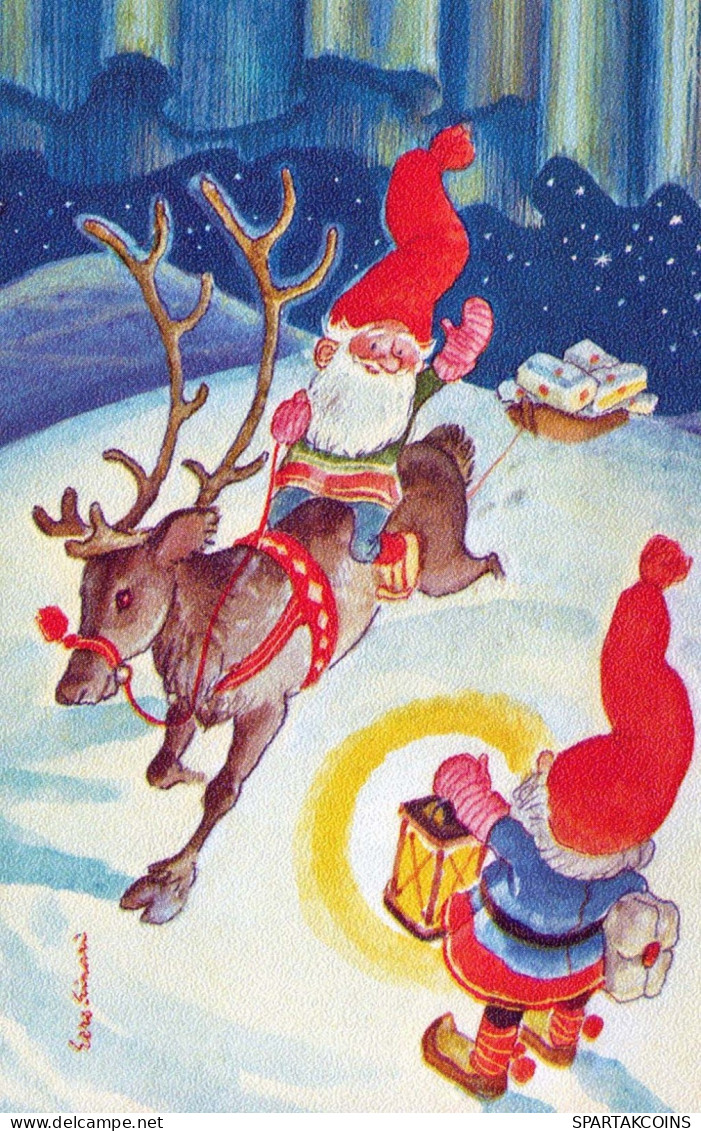 SANTA CLAUS Happy New Year Christmas Vintage Postcard CPSMPF #PKG328.GB - Santa Claus