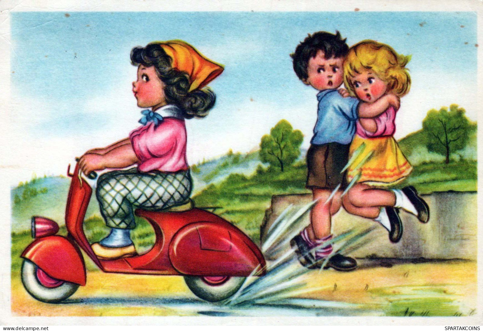 CHILDREN HUMOUR Vintage Postcard CPSM #PBV267.GB - Tarjetas Humorísticas