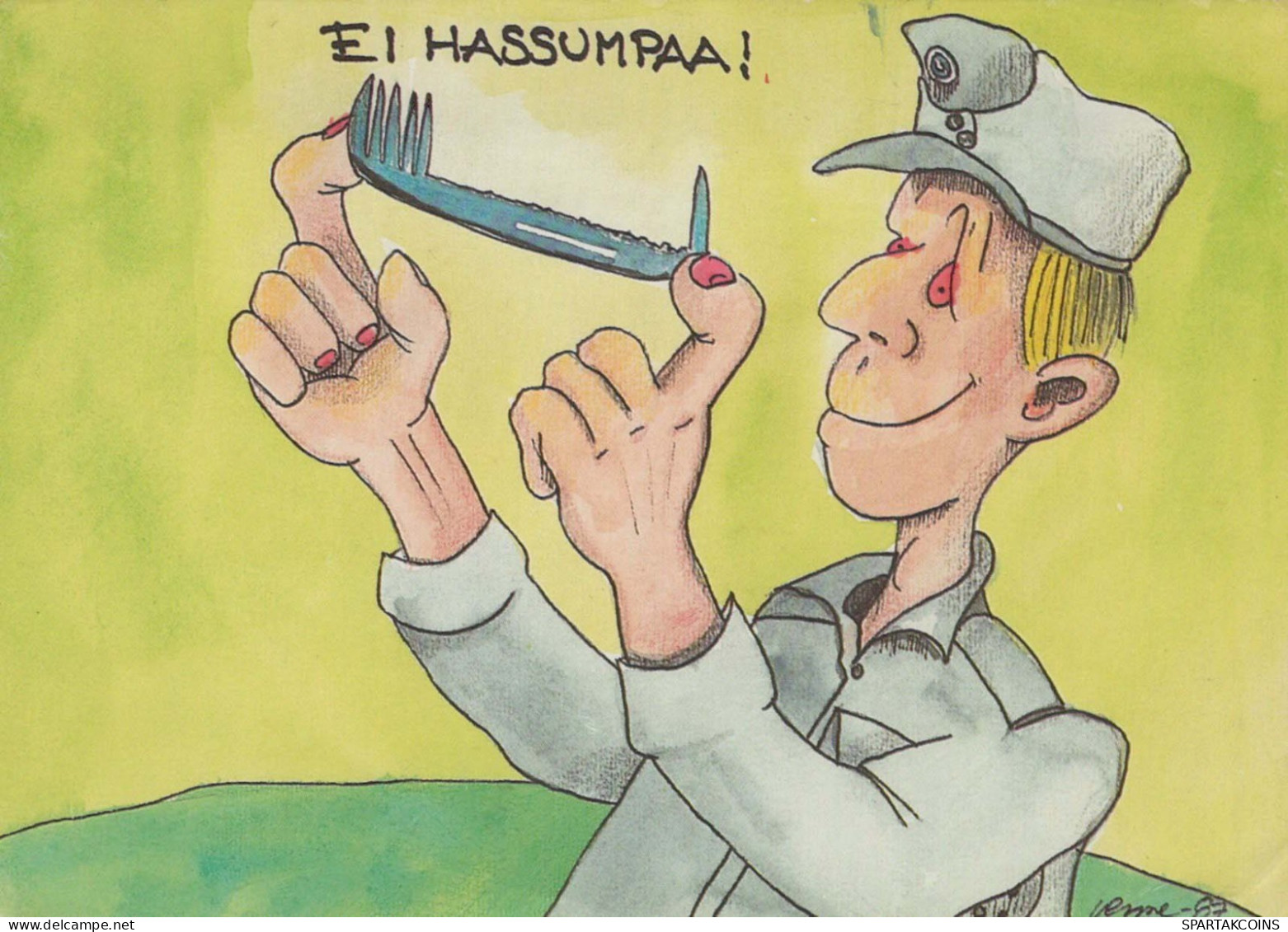SOLDIERS HUMOUR Militaria Vintage Postcard CPSM #PBV942.GB - Humor