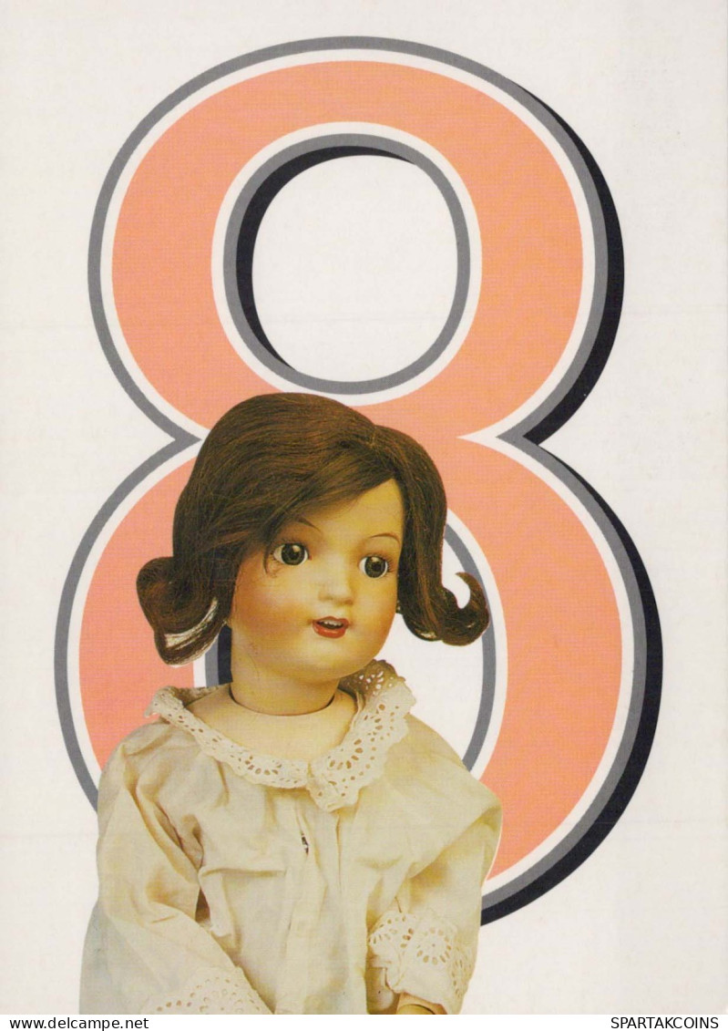 HAPPY BIRTHDAY 8 Year Old GIRL CHILDREN Vintage Postal CPSM #PBT912.GB - Geburtstag