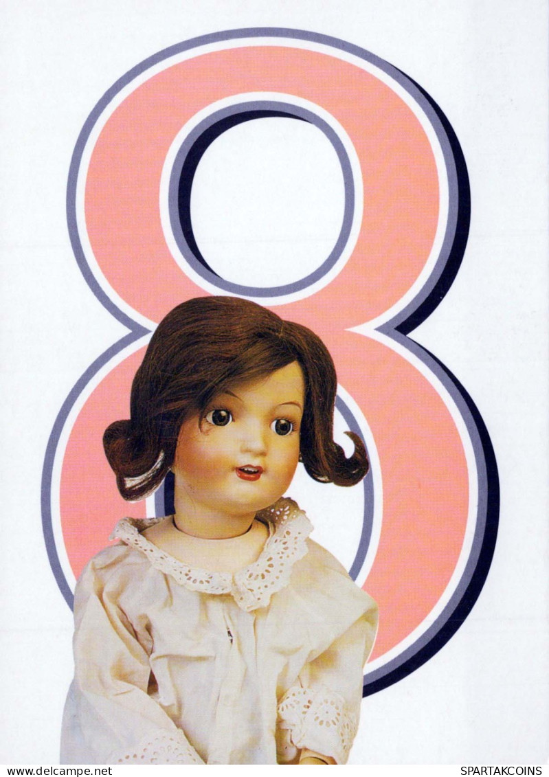 HAPPY BIRTHDAY 8 Year Old GIRL CHILDREN Vintage Postal CPSM #PBT912.GB - Birthday