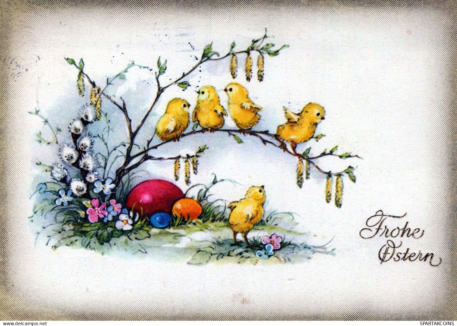 EASTER CHICKEN Vintage Postcard CPSM #PBO967.GB - Ostern