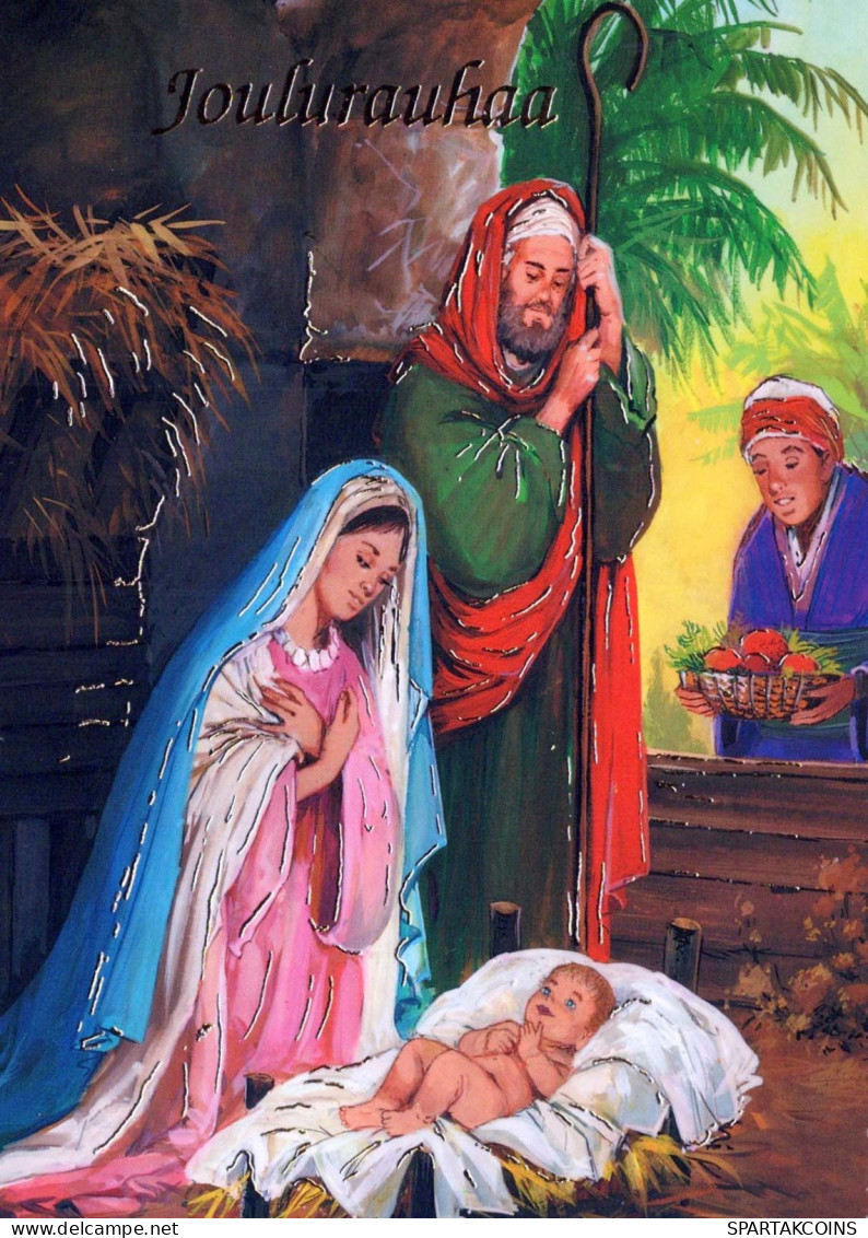 Virgen Mary Madonna Baby JESUS Christmas Religion Vintage Postcard CPSM #PBP983.GB - Vierge Marie & Madones