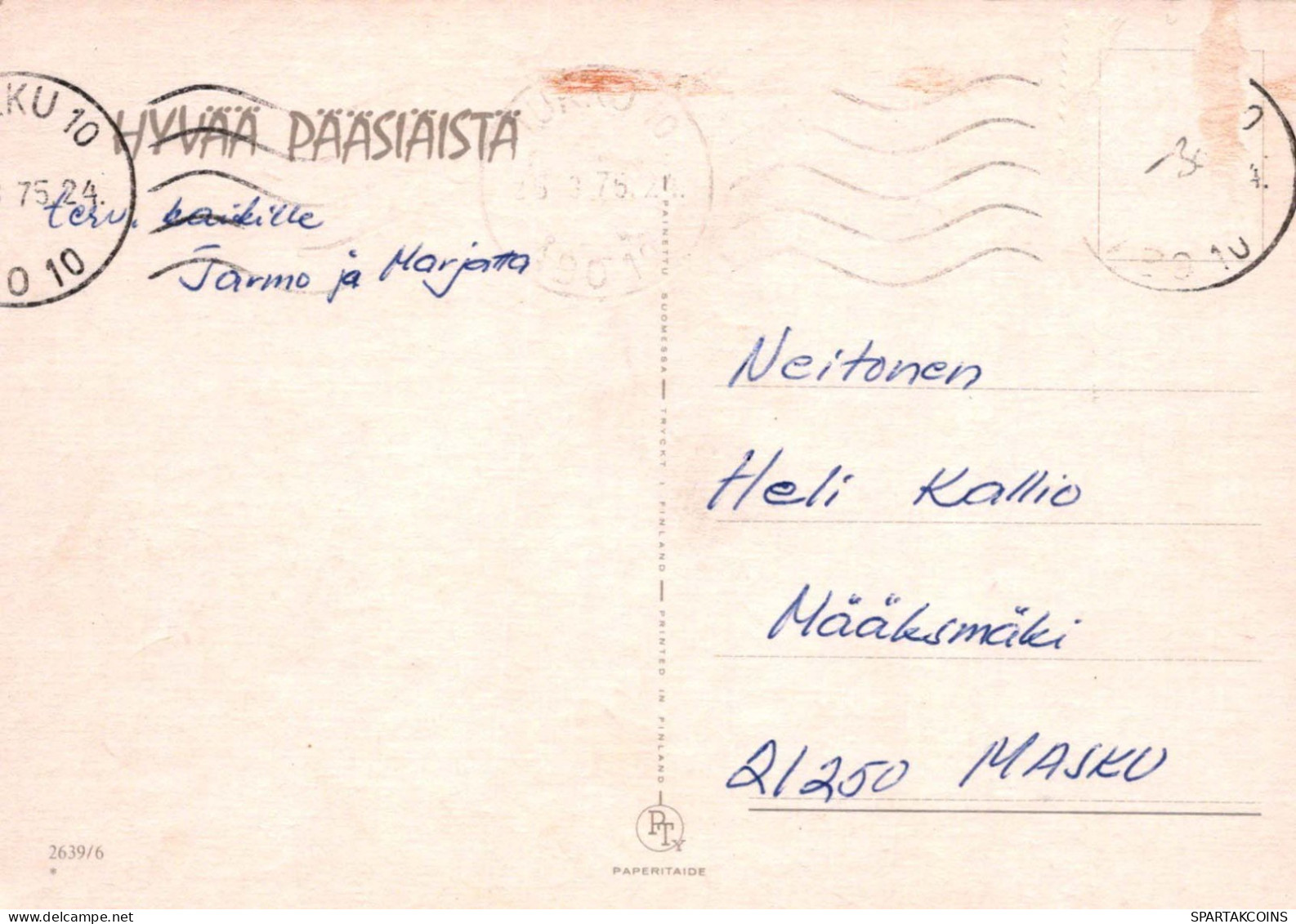 EASTER CHICKEN EGG Vintage Postcard CPSM #PBP218.GB - Ostern