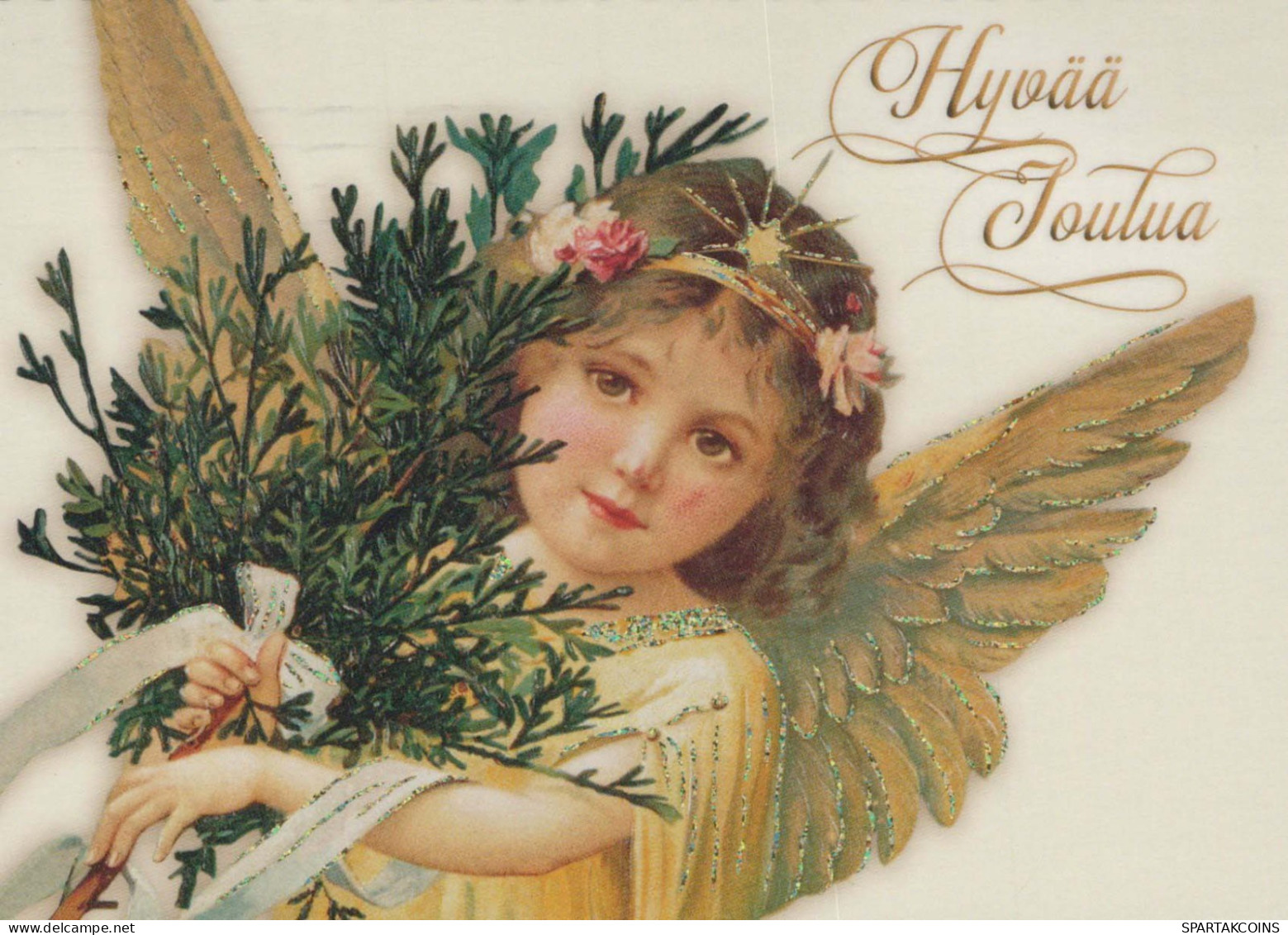 ANGEL Christmas Vintage Postcard CPSM #PBP464.GB - Angels