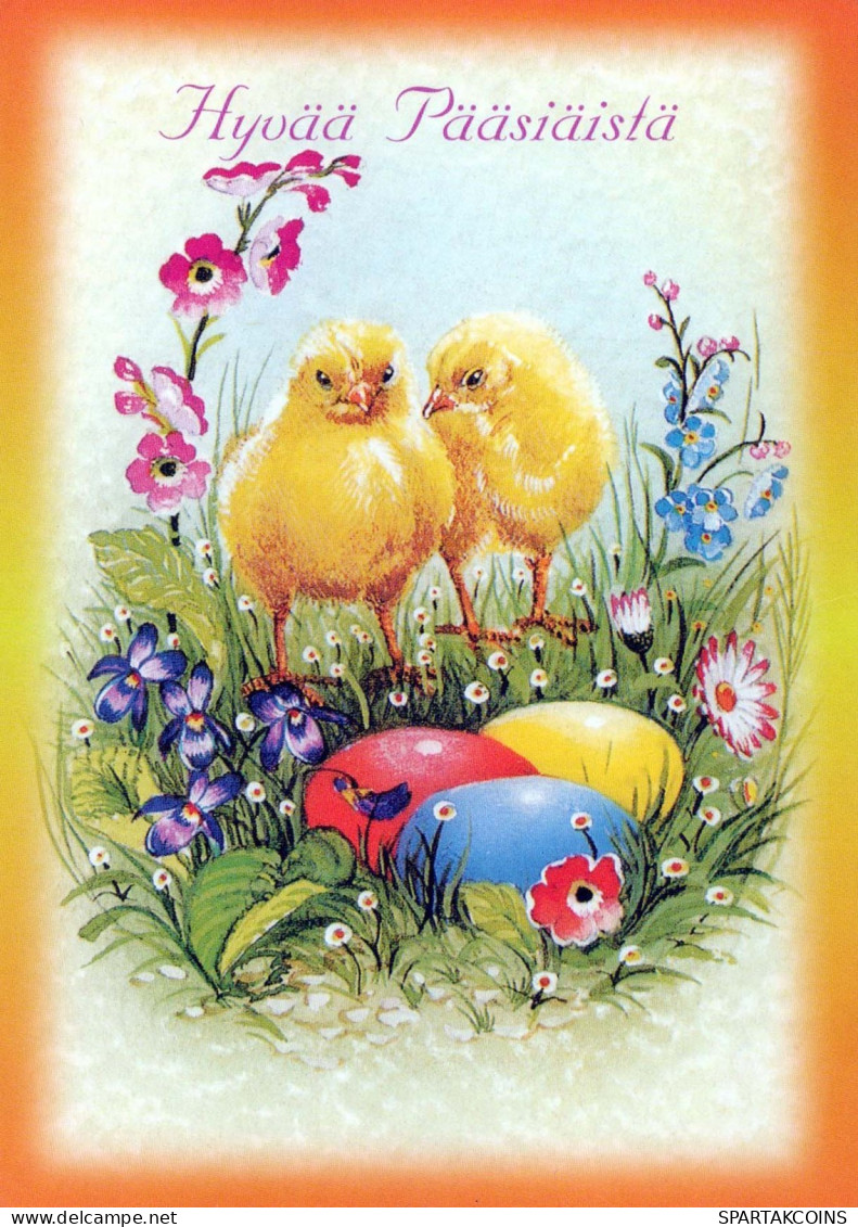 EASTER CHICKEN EGG Vintage Postcard CPSM #PBO716.GB - Ostern