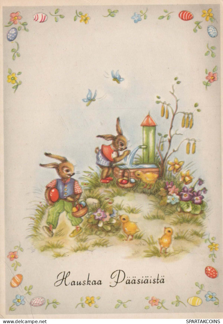 EASTER RABBIT Vintage Postcard CPSM #PBO530.GB - Ostern