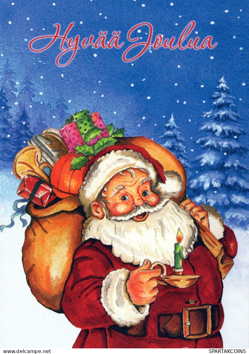 PÈRE NOËL Bonne Année Noël Vintage Carte Postale CPSM #PBL092.FR - Santa Claus