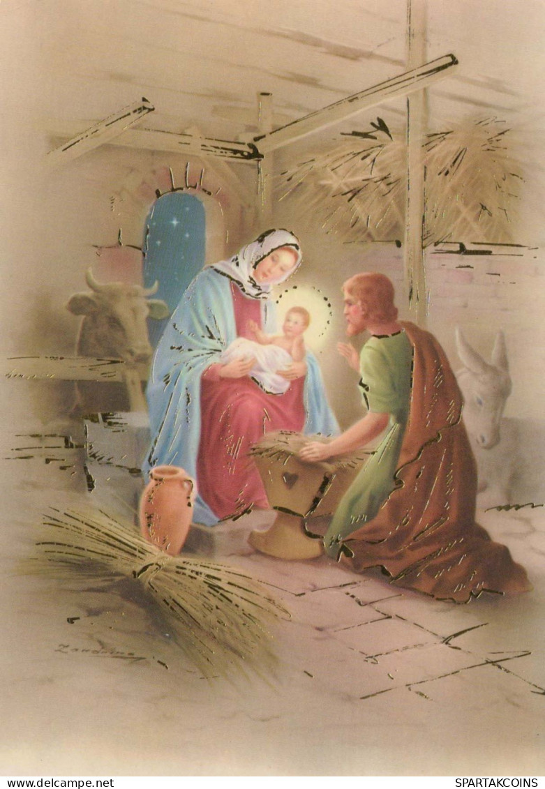 Vierge Marie Madone Bébé JÉSUS Noël Religion Vintage Carte Postale CPSM #PBB887.FR - Vierge Marie & Madones