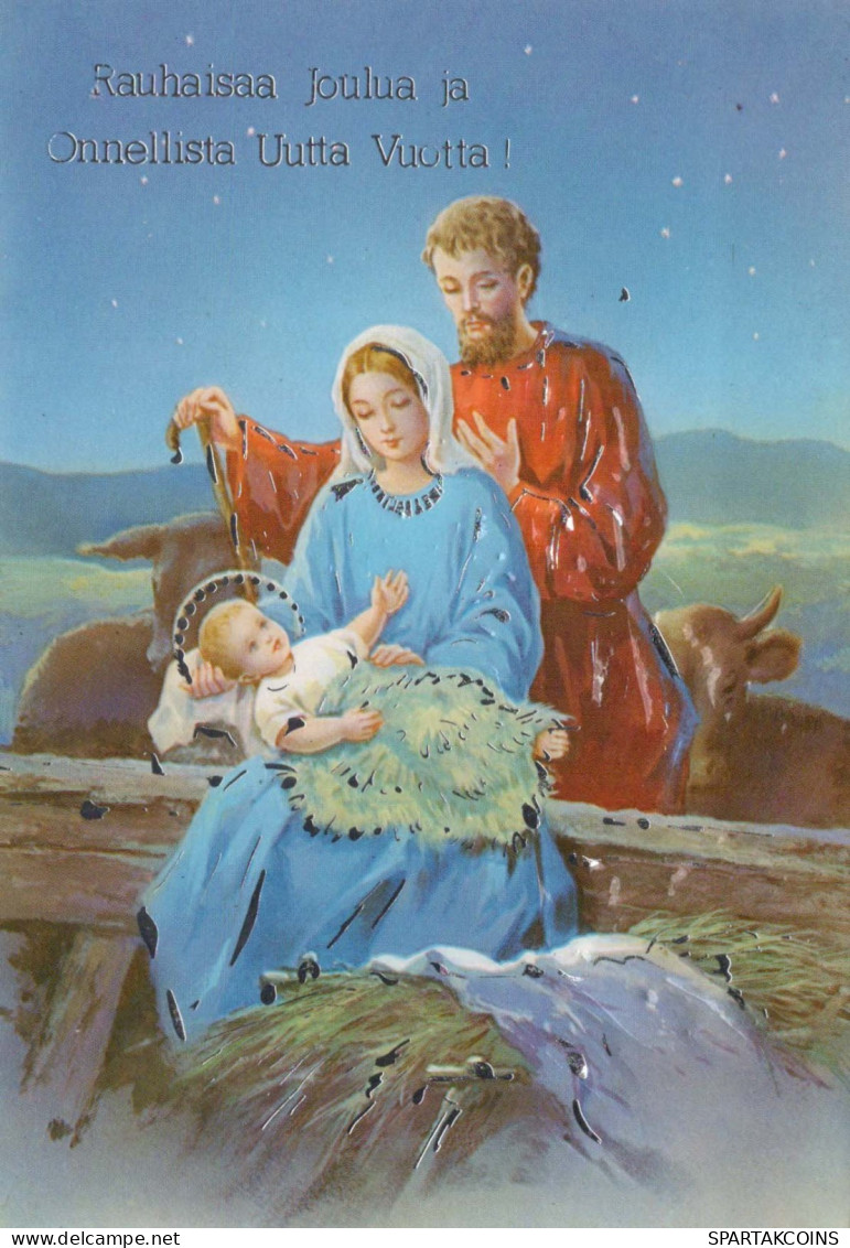 Vierge Marie Madone Bébé JÉSUS Noël Religion Vintage Carte Postale CPSM #PBB760.FR - Maagd Maria En Madonnas