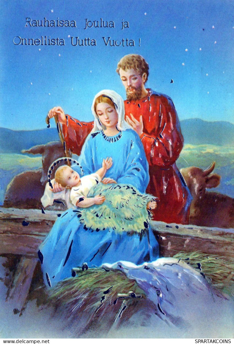 Vierge Marie Madone Bébé JÉSUS Noël Religion Vintage Carte Postale CPSM #PBB760.FR - Virgen Maria Y Las Madonnas