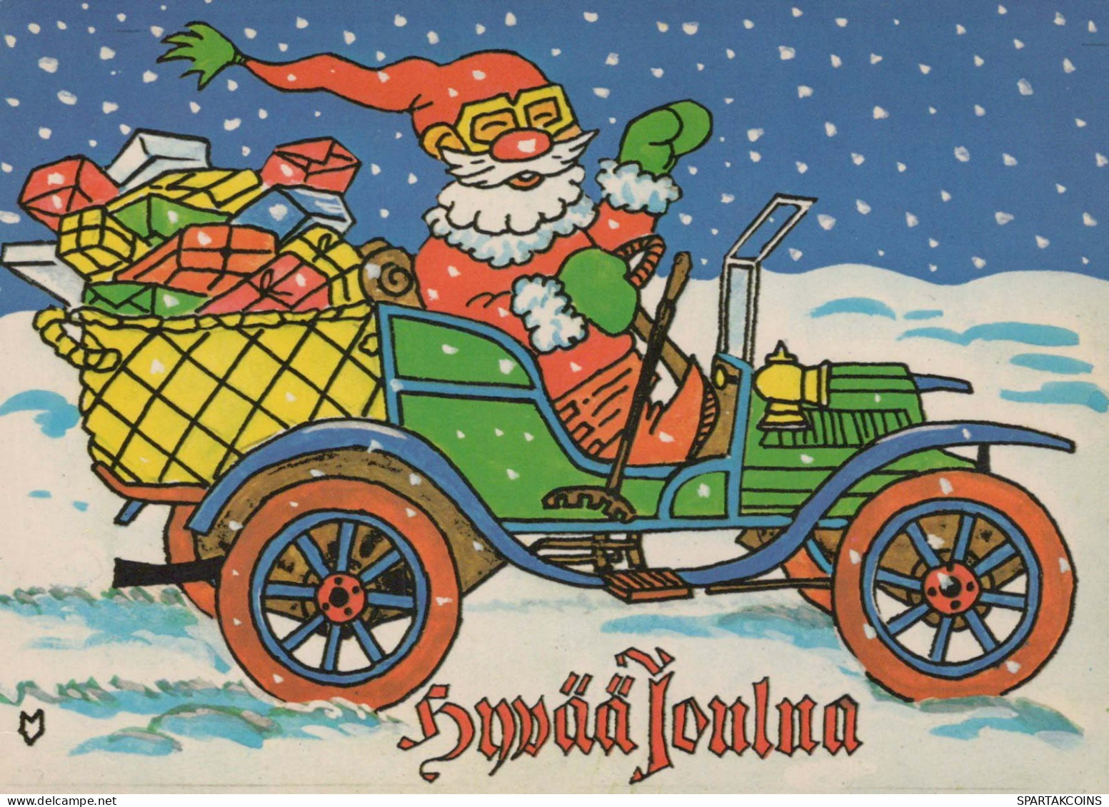 PÈRE NOËL Bonne Année Noël Vintage Carte Postale CPSM #PBB103.FR - Santa Claus