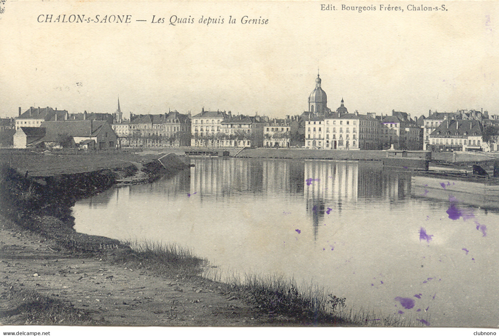 CPA - CHALON SUR SAONE - LES QUAIS DEPUIS LA GENISE - Chalon Sur Saone