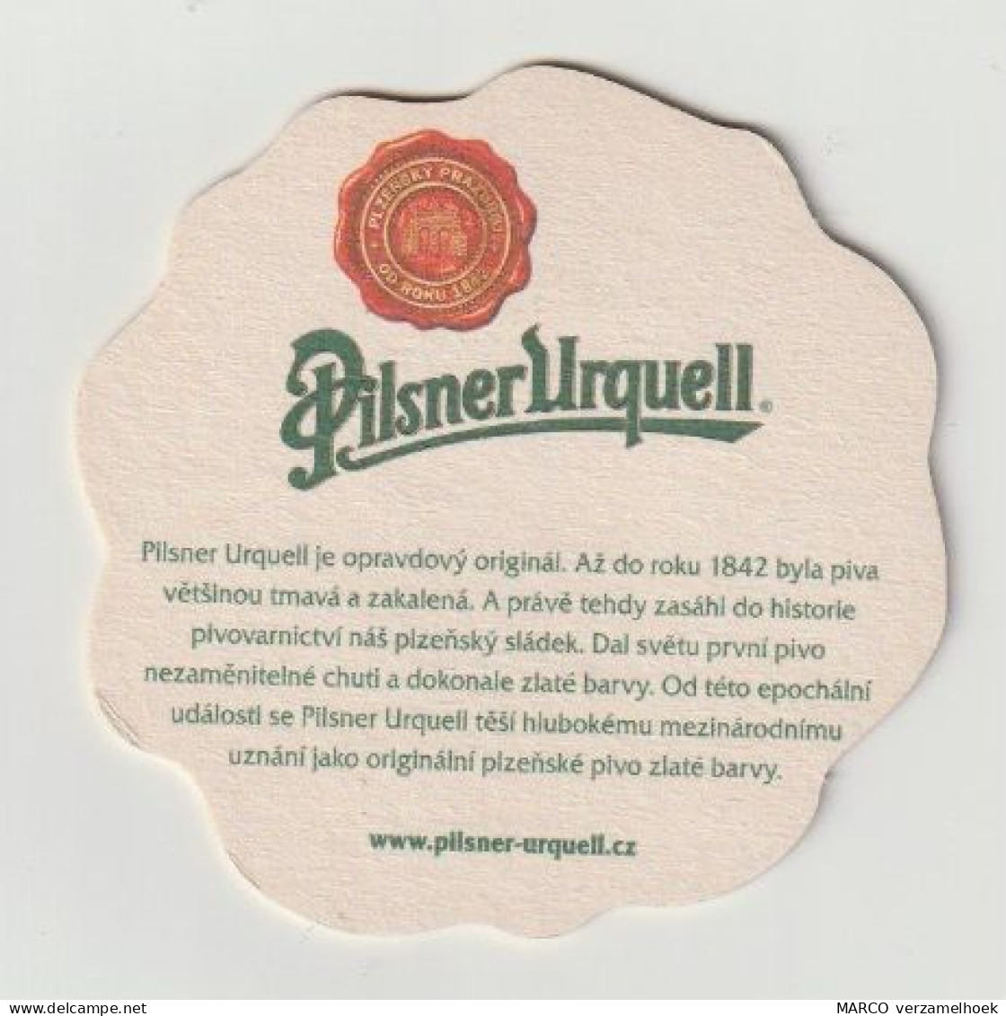 Bierviltje-bierdeckel-beermat Pilsner Urquell Brewery Plzeň Czech Republic (CZ) - Bierviltjes